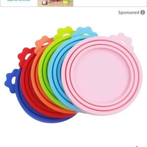 ~Colorful Silicone Can Lids - Set of 6~